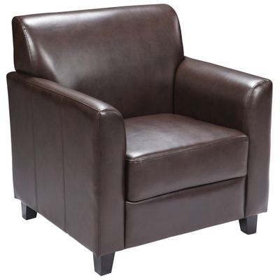HERCULES Diplomat Series Brown Leather Chair - BT-827-1-BN-GG