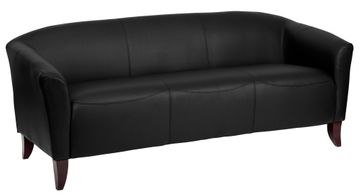 HERCULES Imperial Series Black Leather Sofa - 111-3-BK-GG