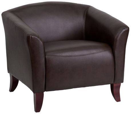 HERCULES Imperial Series Brown Leather Chair - 111-1-BN-GG