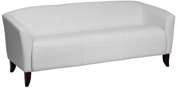 HERCULES Imperial Series White Leather Sofa - 111-3-WH-GG