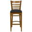 HERCULES Ladder Back Cherry Wood Bar Stool with Black Vinyl Seat - XU-DGW0005BARLAD-CHY-BLKV-GG