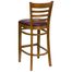 HERCULES Ladder Back Cherry Wood Bar Stool with Burgundy Vinyl Seat - XU-DGW0005BARLAD-CHY-BURV-GG