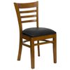 HERCULES Ladder Back Cherry Wood Chair with Black Vinyl Seat - XU-DGW0005LAD-CHY-BLKV-GG