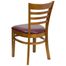 HERCULES Ladder Back Cherry Wood Chair with Burgundy Vinyl Seat - XU-DGW0005LAD-CHY-BURV-GG
