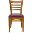 HERCULES Ladder Back Cherry Wood Chair with Burgundy Vinyl Seat - XU-DGW0005LAD-CHY-BURV-GG