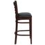 HERCULES Ladder Back Mahogany Wood Bar Stool with Black Vinyl Seat - XU-DGW0005BARLAD-MAH-BLKV-GG