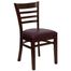 HERCULES Ladder Back Mahogany Wood Chair with Burgundy Vinyl Seat - XU-DGW0005LAD-MAH-BURV-GG