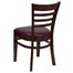 HERCULES Ladder Back Mahogany Wood Chair with Burgundy Vinyl Seat - XU-DGW0005LAD-MAH-BURV-GG