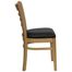 HERCULES Ladder Back Natural Wood Chair with Black Vinyl Seat - XU-DGW0005LAD-NAT-BLKV-GG