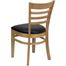 HERCULES Ladder Back Natural Wood Chair with Black Vinyl Seat - XU-DGW0005LAD-NAT-BLKV-GG