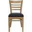 HERCULES Ladder Back Natural Wood Chair with Black Vinyl Seat - XU-DGW0005LAD-NAT-BLKV-GG