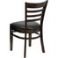 HERCULES Ladder Back Walnut Wood Chair with Black Vinyl Seat - XU-DGW0005LAD-WAL-BLKV-GG