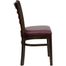 HERCULES Ladder Back Walnut Wood Chair with Burgundy Vinyl Seat - XU-DGW0005LAD-WAL-BURV-GG
