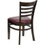 HERCULES Ladder Back Walnut Wood Chair with Burgundy Vinyl Seat - XU-DGW0005LAD-WAL-BURV-GG