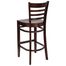 HERCULES Ladder Back Wood Bar Stool with Mahogany Finish - XU-DGW0005BARLAD-MAH-GG