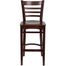 HERCULES Ladder Back Wood Bar Stool with Mahogany Finish - XU-DGW0005BARLAD-MAH-GG