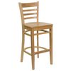 HERCULES Ladder Back Wood Bar Stool with Natural Finish - XU-DGW0005BARLAD-NAT-GG