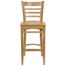 HERCULES Ladder Back Wood Bar Stool with Natural Finish - XU-DGW0005BARLAD-NAT-GG