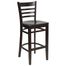 HERCULES Ladder Back Wood Bar Stool with Walnut Finish - XU-DGW0005BARLAD-WAL-GG