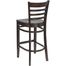 HERCULES Ladder Back Wood Bar Stool with Walnut Finish - XU-DGW0005BARLAD-WAL-GG