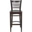 HERCULES Ladder Back Wood Bar Stool with Walnut Finish - XU-DGW0005BARLAD-WAL-GG
