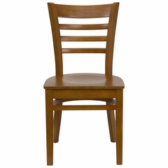HERCULES Ladder Back Wood Chair with Cherry Finish - XU-DGW0005LAD-CHY-GG