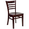 HERCULES Ladder Back Wood Chair with Mahogany Finish - XU-DGW0005LAD-MAH-GG