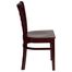 HERCULES Ladder Back Wood Chair with Mahogany Finish - XU-DGW0005LAD-MAH-GG