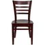HERCULES Ladder Back Wood Chair with Mahogany Finish - XU-DGW0005LAD-MAH-GG