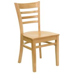 HERCULES Ladder Back Wood Chair with Natural Finish - XU-DGW0005LAD-NAT-GG