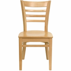 HERCULES Ladder Back Wood Chair with Natural Finish - XU-DGW0005LAD-NAT-GG
