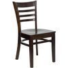HERCULES Ladder Back Wood Chair with Walnut Finish - XU-DGW0005LAD-WAL-GG