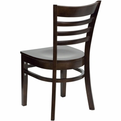 HERCULES Ladder Back Wood Chair with Walnut Finish - XU-DGW0005LAD-WAL-GG