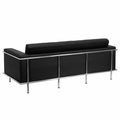 HERCULES Lesley Series Contemporary Black Leather Sofa with Encasing Frame - ZB-LESLEY-8090-SOFA-BK-GG