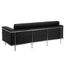 HERCULES Lesley Series Contemporary Black Leather Sofa with Encasing Frame - ZB-LESLEY-8090-SOFA-BK-GG