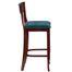 HERCULES Mahogany Finished Wood Bierdermeier Bar Stool - XU-DGW0014BARBIER-MAH-GG