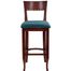 HERCULES Mahogany Finished Wood Bierdermeier Bar Stool - XU-DGW0014BARBIER-MAH-GG