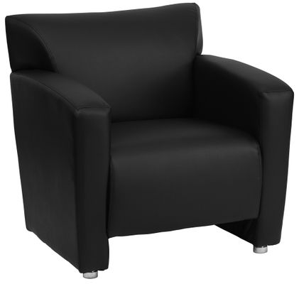 HERCULES Majesty Series Black Leather Chair  - 222-1-BK-GG
