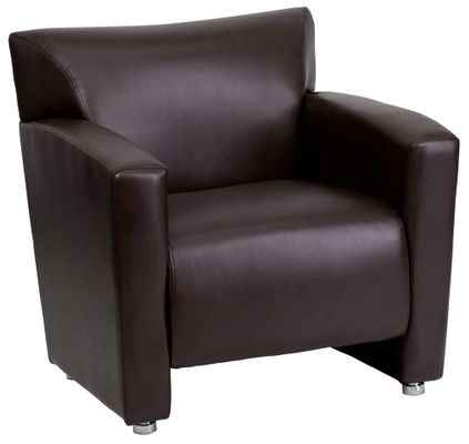 HERCULES Majesty Series Brown Leather Chair  - 222-1-BN-GG