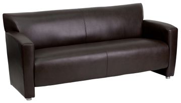 HERCULES Majesty Series Brown Leather Sofa  - 222-3-BN-GG