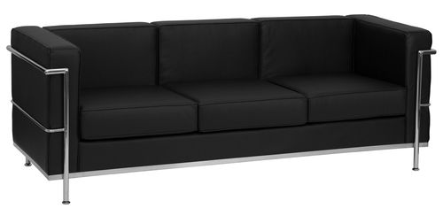 HERCULES Regal Series Contemporary Black Leather Sofa - ZB-Regal-810-3-SOFA-BK-GG