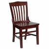 HERCULES School House Back Wood Restaurant Chair with Mahogany Finish - XU-DG-W0006-MAH-GG