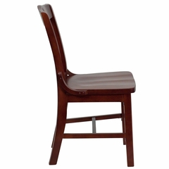 HERCULES School House Back Wood Restaurant Chair with Mahogany Finish - XU-DG-W0006-MAH-GG