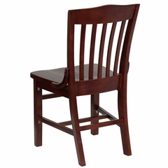 HERCULES School House Back Wood Restaurant Chair with Mahogany Finish - XU-DG-W0006-MAH-GG
