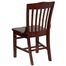HERCULES School House Back Wood Restaurant Chair with Mahogany Finish - XU-DG-W0006-MAH-GG