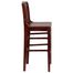 HERCULES Schoolhouse Back Wood Restaurant Bar Stool - Mahogany Finish - XU-DG-W0006BAR-MAH-GG