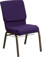 HERCULES Series 18.5'' Wide Royal Purple Church Chair - FD-CH02185-GV-ROY-BAS-GG