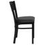HERCULES Series Black Circle Back Metal Restaurant Chair - Black Vinyl Seat - XU-DG-60119-CIR-BLKV-GG