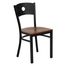 HERCULES Series Black Circle Back Metal Restaurant Chair - Cherry Wood Seat - XU-DG-60119-CIR-CHYW-GG