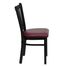 HERCULES Series Black Vertical Back Metal Restaurant Chair - Burgundy Vinyl Seat - XU-DG-6Q2B-VRT-BURV-GG